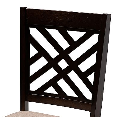 Baxton Studio Caron Dining Table & Chair 5-piece Set