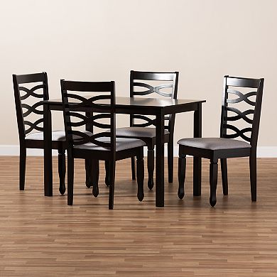 Baxton Studio Lanier Dining Table & Chair 5-piece Set