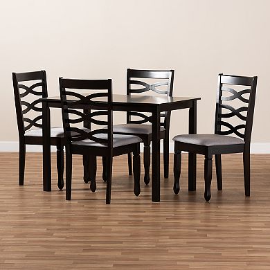 Baxton Studio Lanier Dining Table & Chair 5-piece Set
