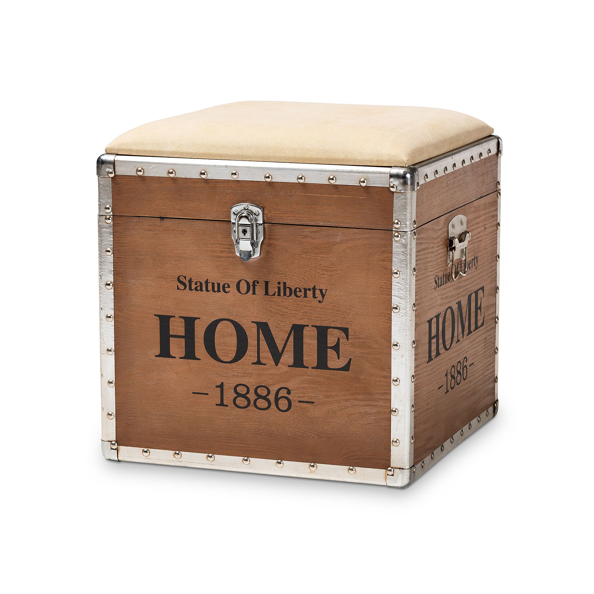 27684123 Baxton Studio Violetta Trunk, Beige sku 27684123