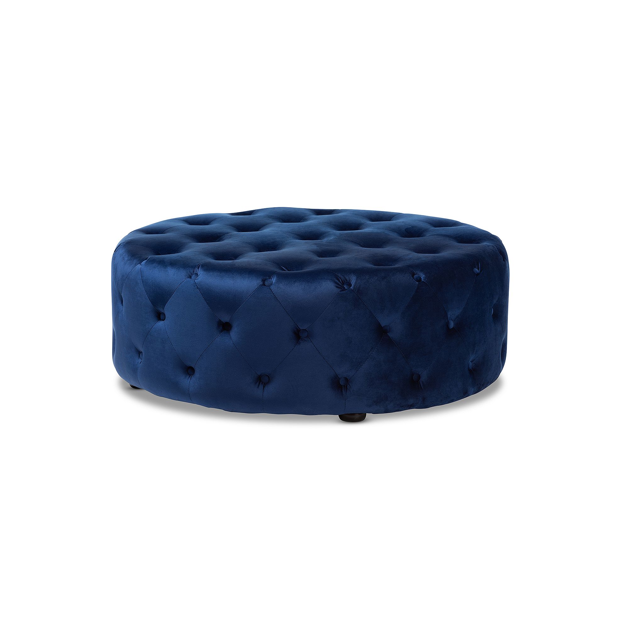 Baxton Studio Cardiff Ottoman, Blue