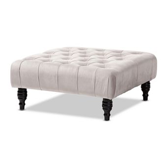 Baxton Studio Keswick Tufted Ottoman
