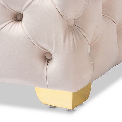 Baxton Studio Avara Ottoman