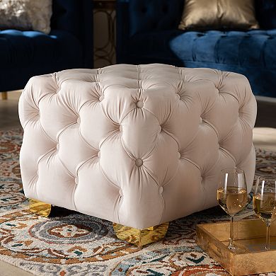 Baxton Studio Avara Ottoman