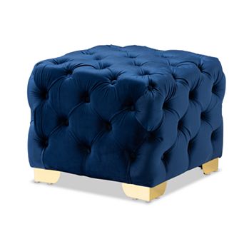 Baxton Studio Avara 18" x 21" Ottoman