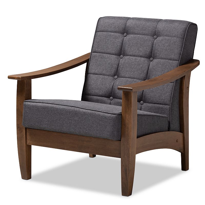 27309978 Baxton Studio Larsen Chair, Grey sku 27309978