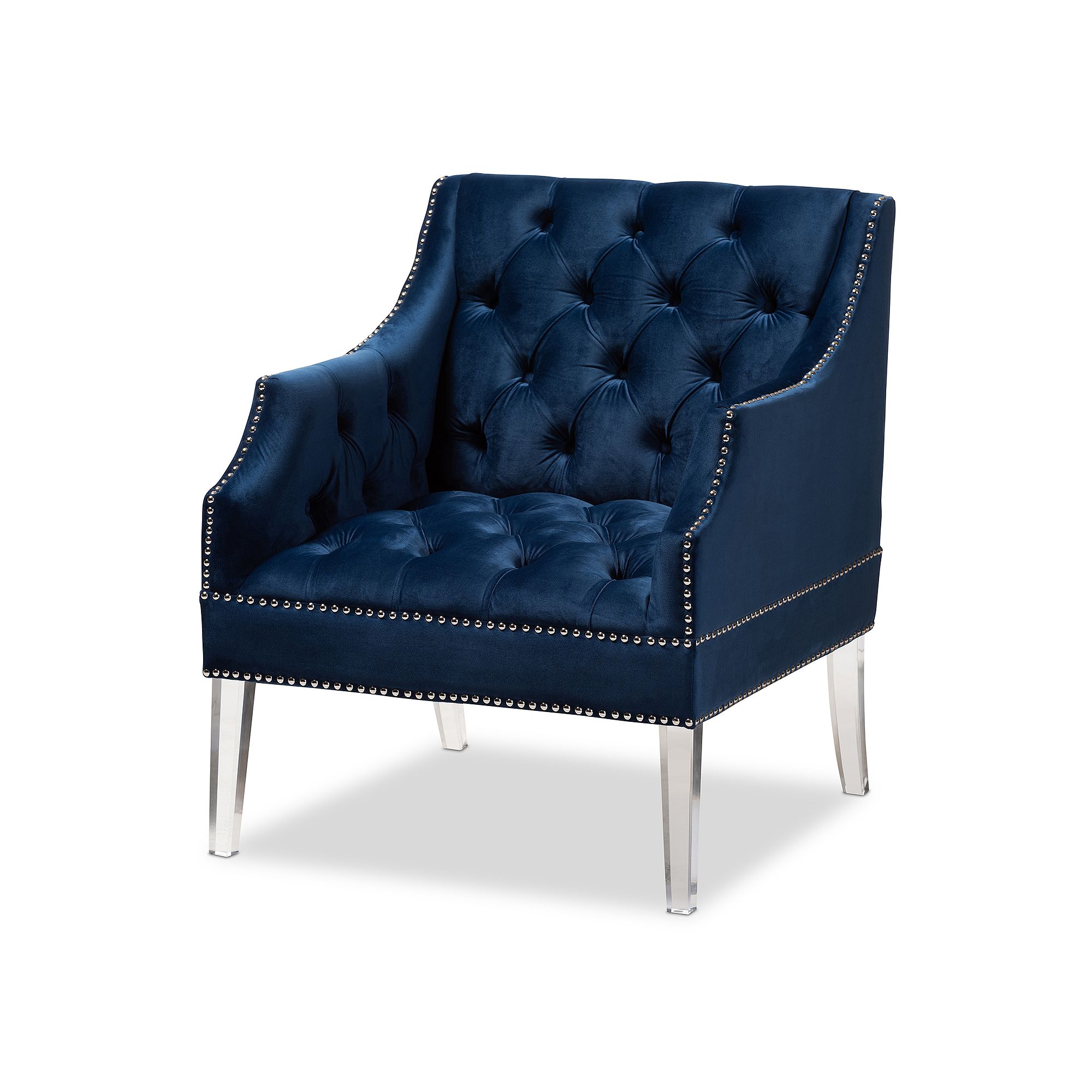 Baxton Studio Silvana Chair, Blue