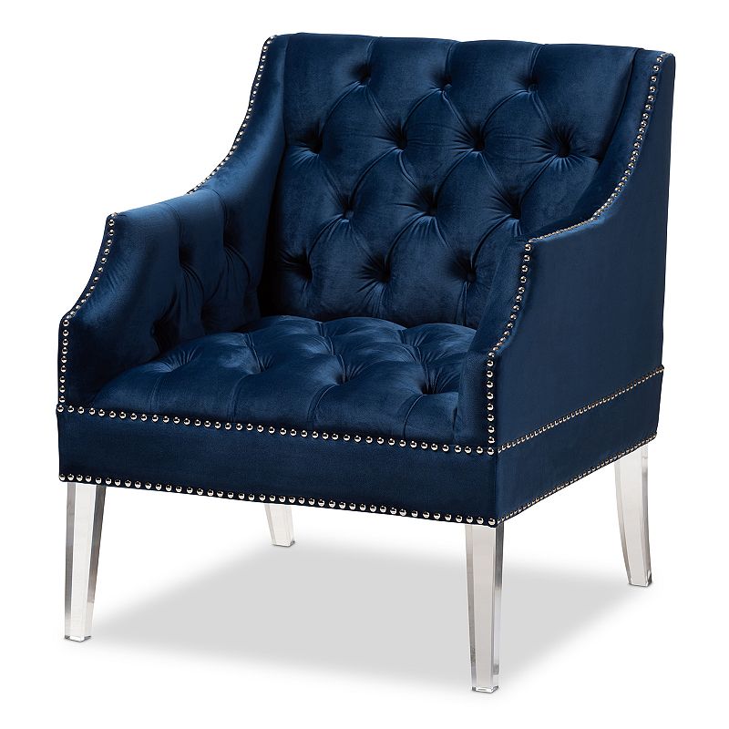 Baxton Studio Silvana Chair, Blue