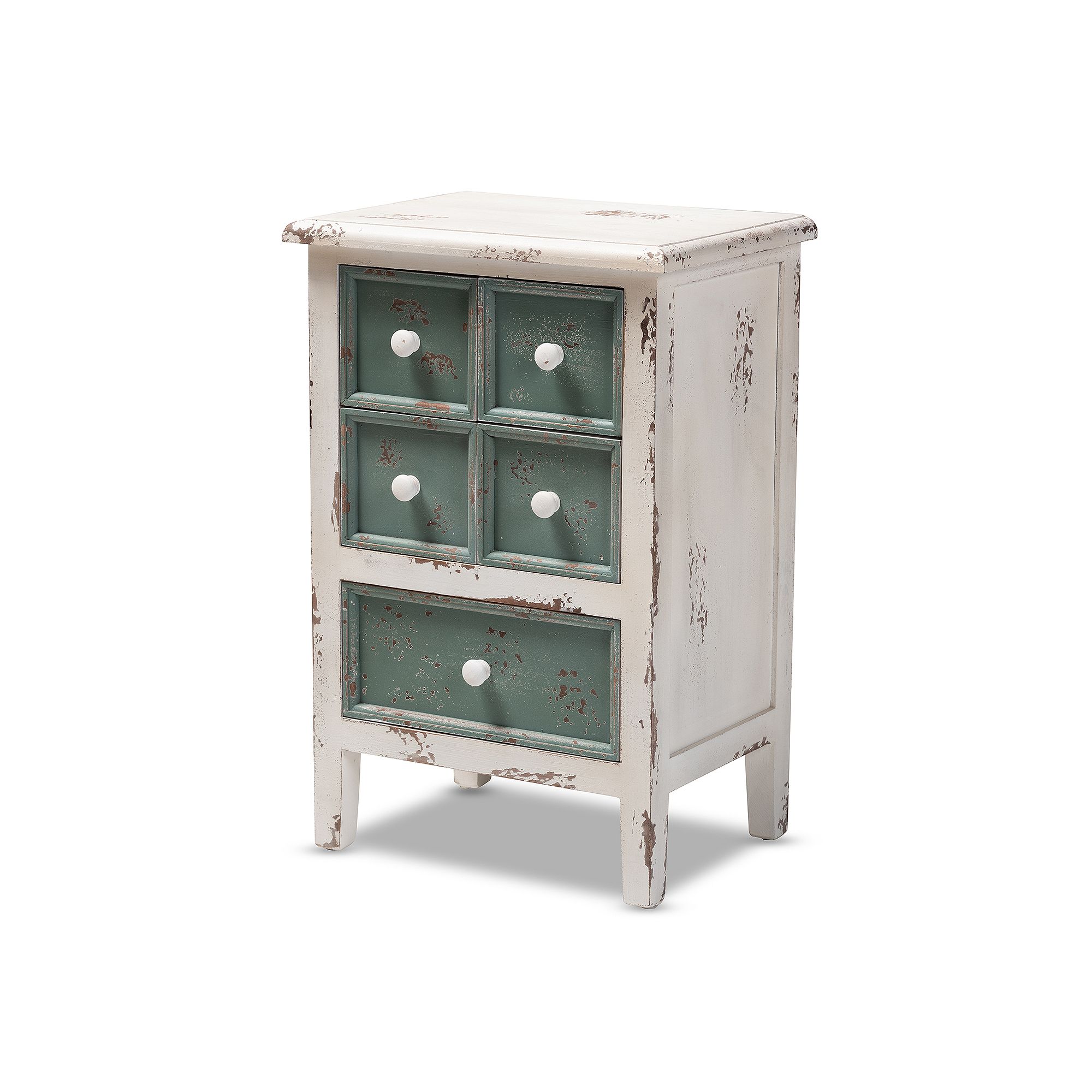 Baxton Studio Angeline Blue Storage Cabinet