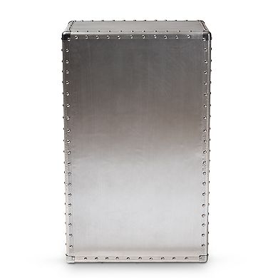 Baxton Studio Davet Silver Chest