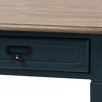 Baxton Studio Dauphine Dark Blue Desk