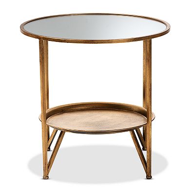 Baxton Studio Tamsin Gold End Table
