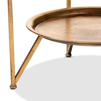 Baxton Studio Tamsin Gold End Table