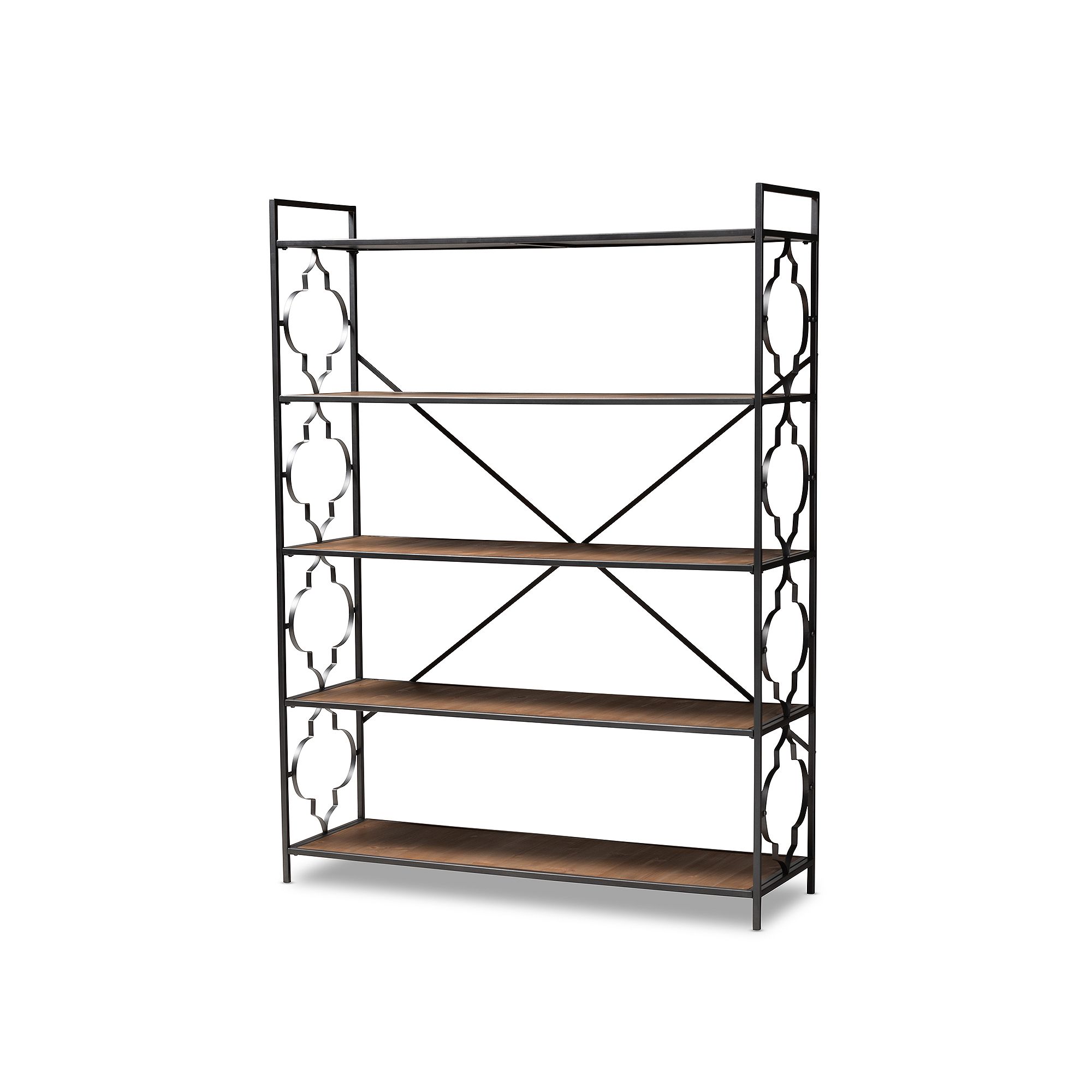 Baxton Studio Mirna Medium Brown Shelving