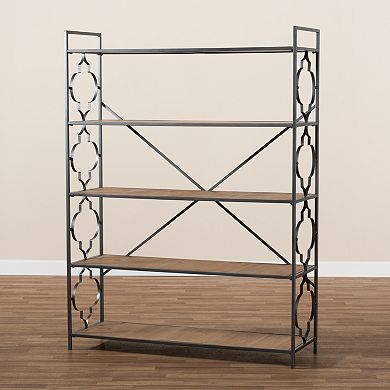 Baxton Studio Mirna Medium Brown Shelving