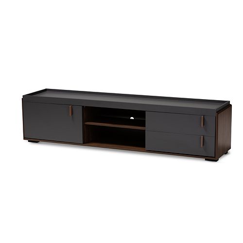 Baxton Studio Rikke Charcoal Tv Stand