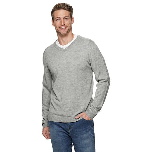 Men's Apt. 9® Merino Wool-blend V-neck Sweater