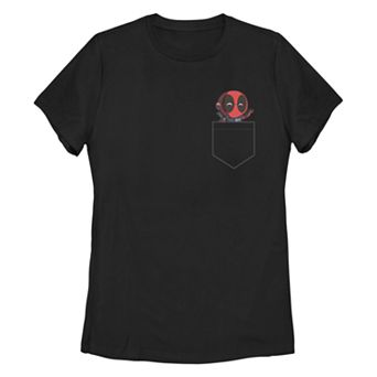 Juniors' Marvel Deadpool Cute Pocket Tee