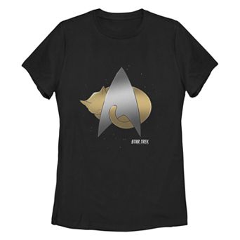 Juniors' Star Trek: The Next Generation Cat Graphic Tee