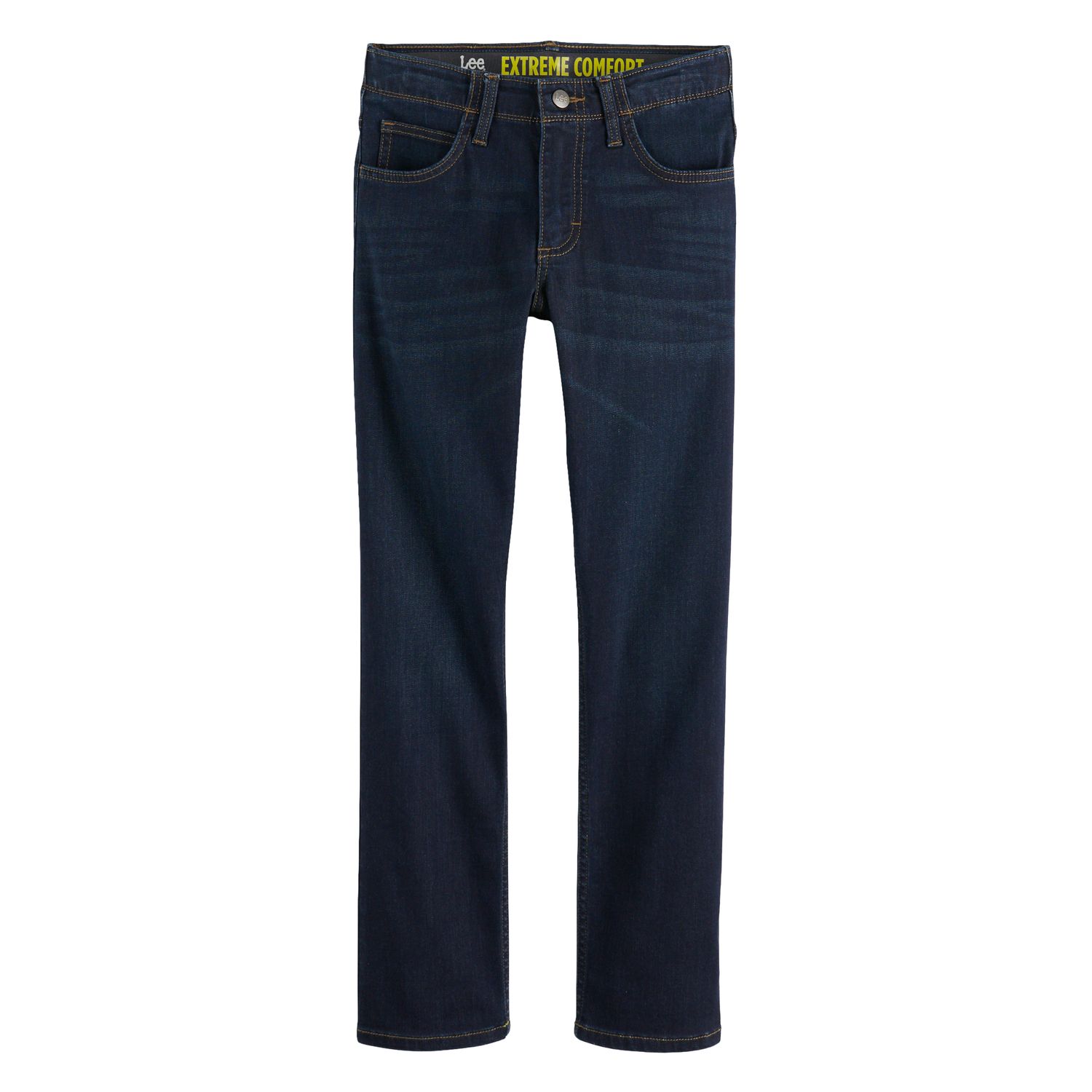 blue jeans with stretch waistband