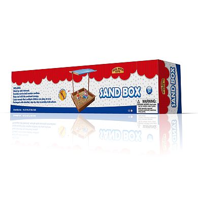 Homewear Red Hemlock Sand Box with Canopy