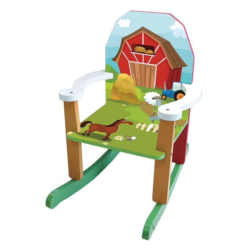 37228635 Homewear Wood Farm Kids Rocking Chair, Multicolor sku 37228635