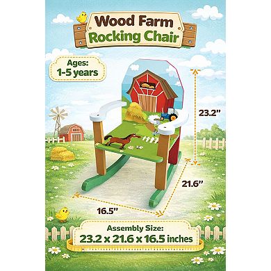 Homewear Wood Farm Kids Rocking Chair