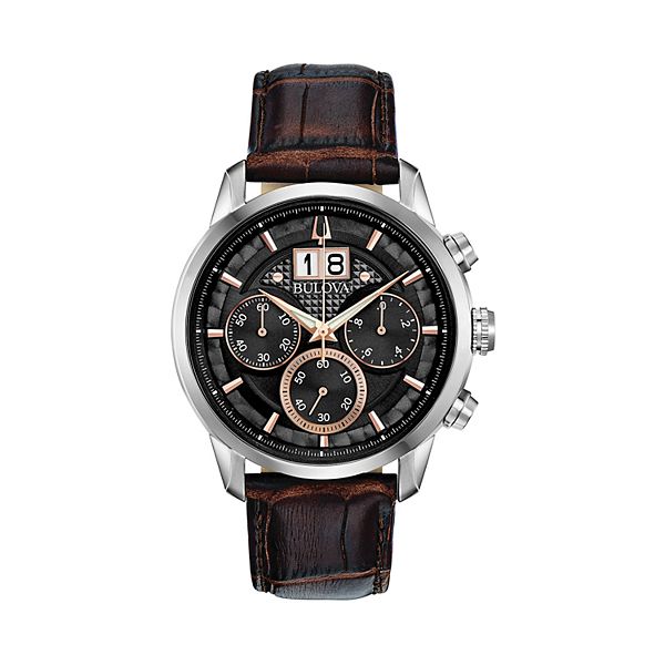 Bulova Men's Sutton Leather Chronograph Watch - 96B311