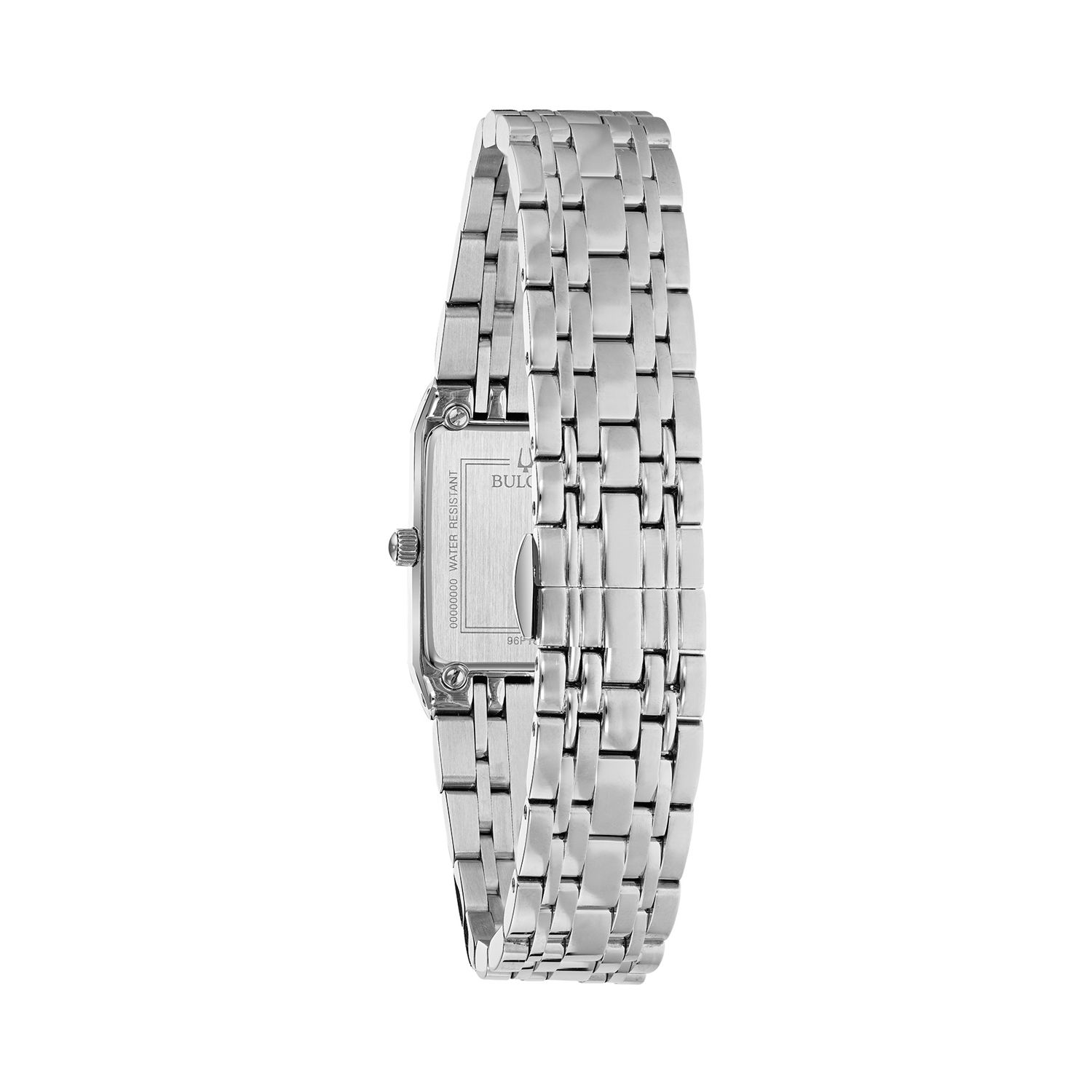 Bulova Women\'s Watch 96P202 Black Dial Diamond Quadra Silver BROKEN CRYSTAL Bulova, Ladies Watch, 96P202, Black Dial Stainless Steel  main image 4