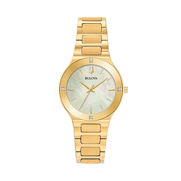 Women's Bulova Gold-Tone Diamond Watch
