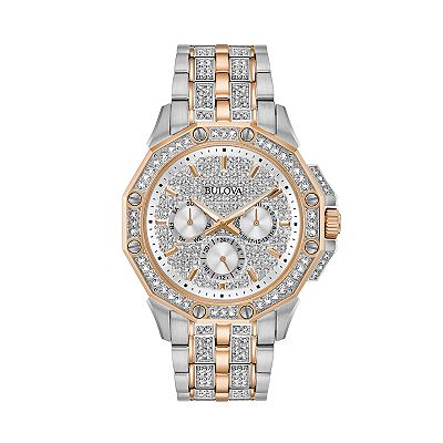 Bulova men's crystal watch sale