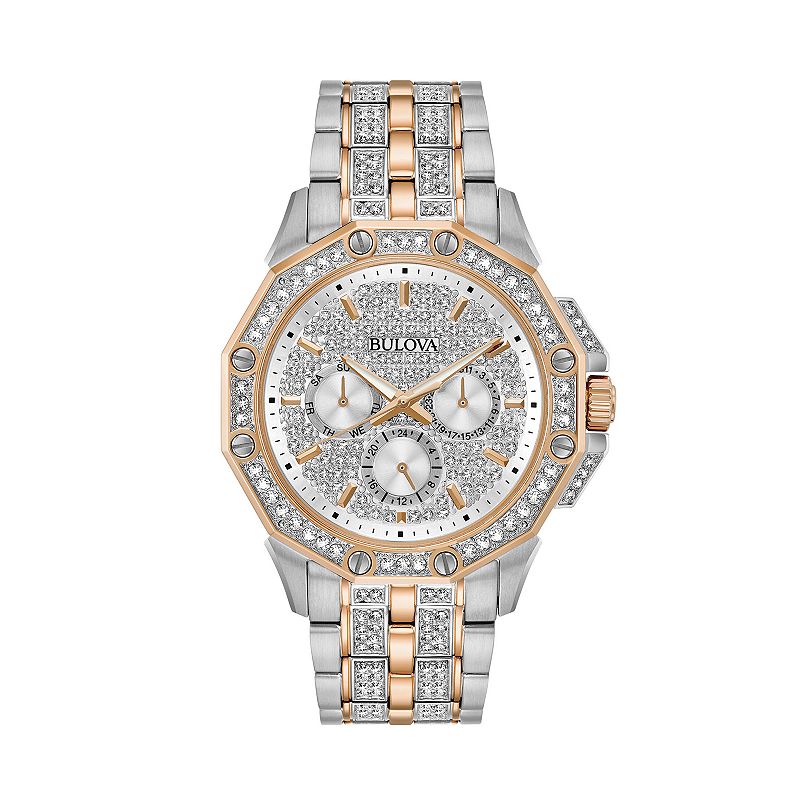 Bulova Men's Octava Two-Tone Crystal Watch - 98C133, Size: Large, Two Tone