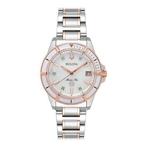 Bulova Women's Marine Star Two Tone Watch - 98P187