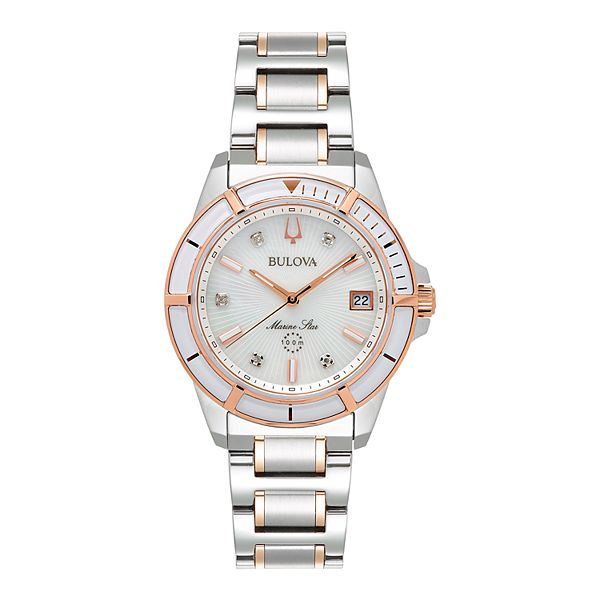 Bulova Women's Marine Star Two Tone Watch - 98P187