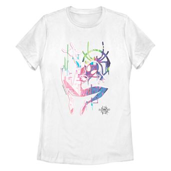 Juniors' Spider-Verse Miles Watercolors Tee