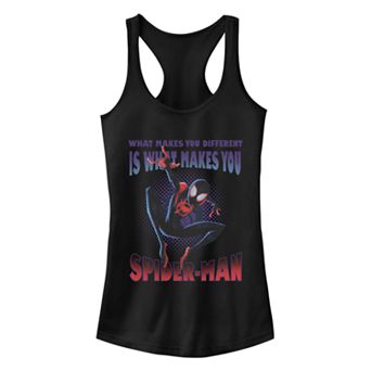 Juniors' Spider-Verse Miles Different Hero Tank Top
