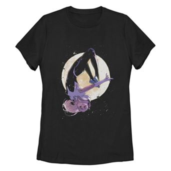 Juniors' Marvel Spider-Gwen Moon Portrait Tee