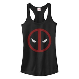 Juniors' Marvel Deadpool Symbol Racerback Tank Top