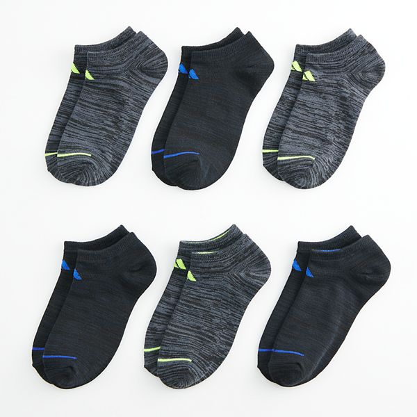 Boys adidas Superlite Linear 6-Pack No-Show Socks