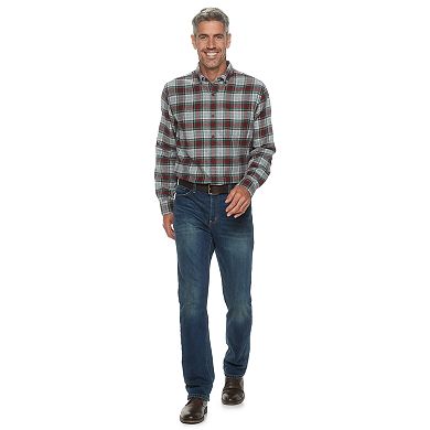 Men's Croft & Barrow® Extra-Soft Flannel Button-Down Shirt