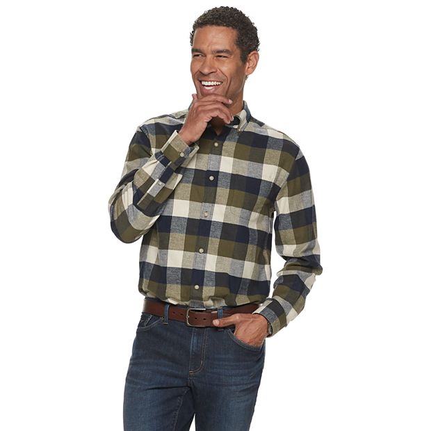 Men's Croft & Barrow® Extra-Soft Flannel Button-Down Shirt