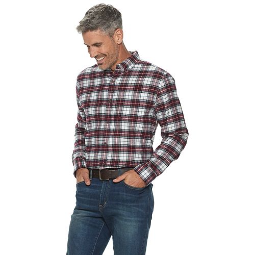 Men's Croft & Barrow® Extra-Soft Flannel Button-Down Shirt