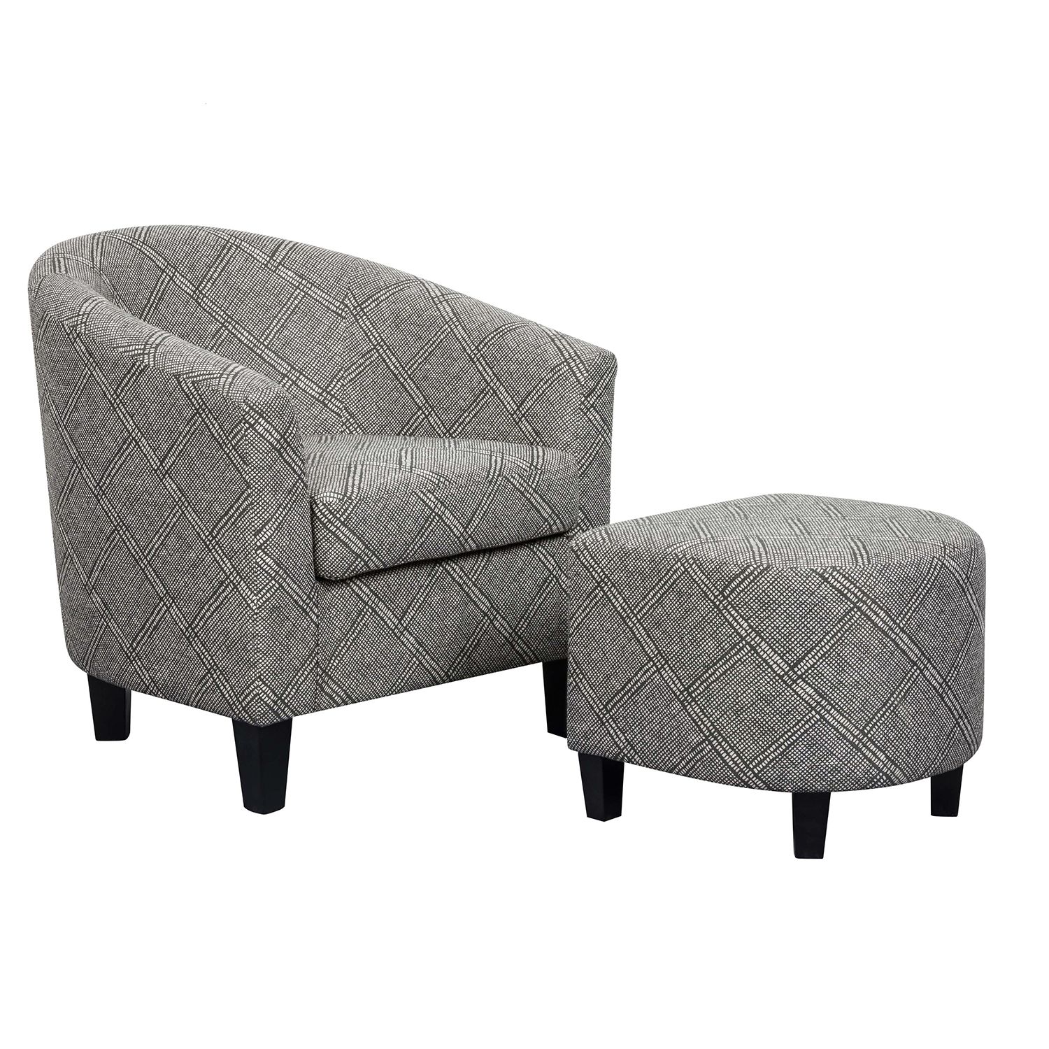 accent chair with ottoman