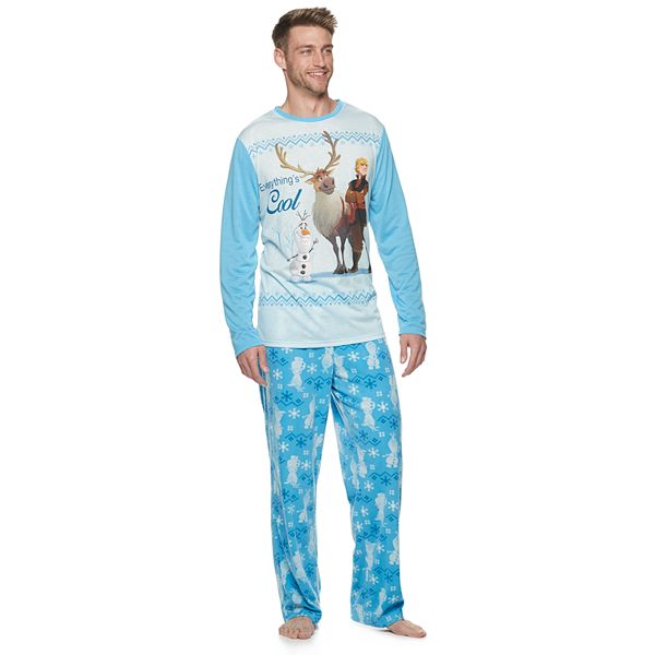 Disney s Frozen Men s Top Bottoms Pajama Set by Jammies For Your Families