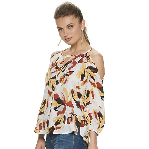 Women's Jennifer Lopez Cold Shoulder Cut Out Blouse