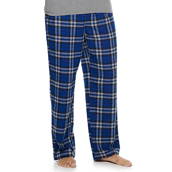 NWT Old Navy Blue Plaid Tartan Flannel Pajama Pants Sleep Lounge Men Large  