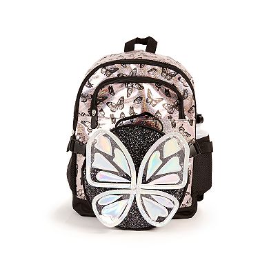 3D Butterfly 5-Piece Backpack Set