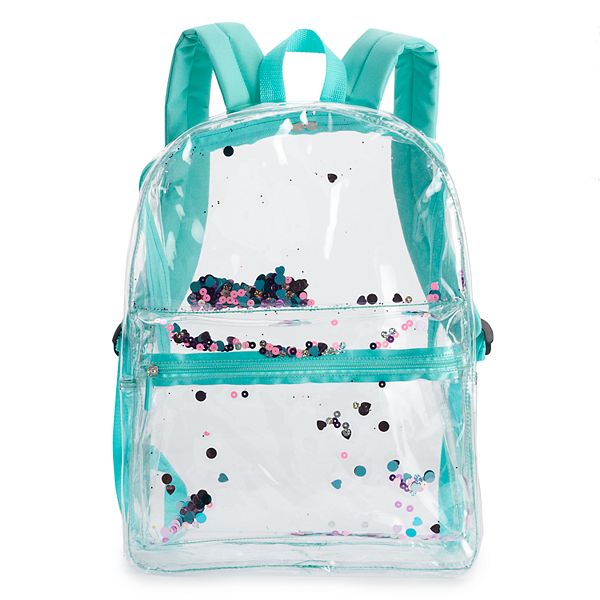 Clear glitter outlet backpack