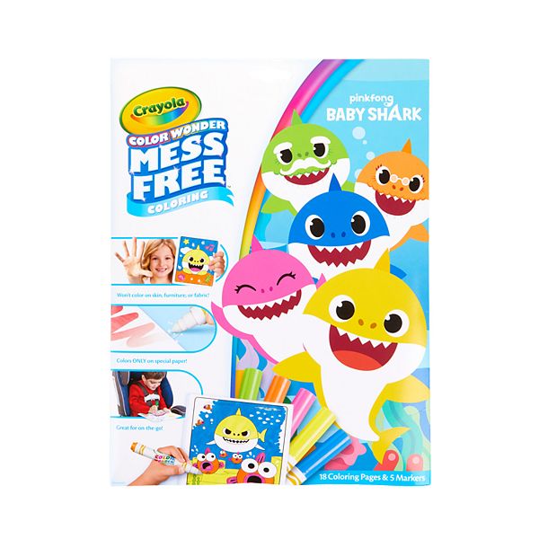 Crayola Color Wonder Baby Shark Mess Free Coloring Pages