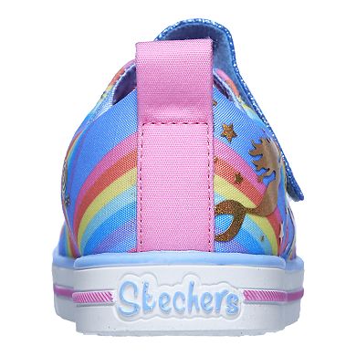 Skechers Twinkle Toes Shuffles Magical Rainbows Girls' Light Up Shoes